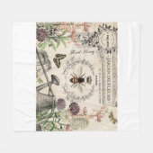 Moderne Franse bijentuin Fleece Deken (Voorkant (Horizontaal))