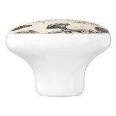 Moderne  Franse bijentuin Keramische Knop (Zijkant)