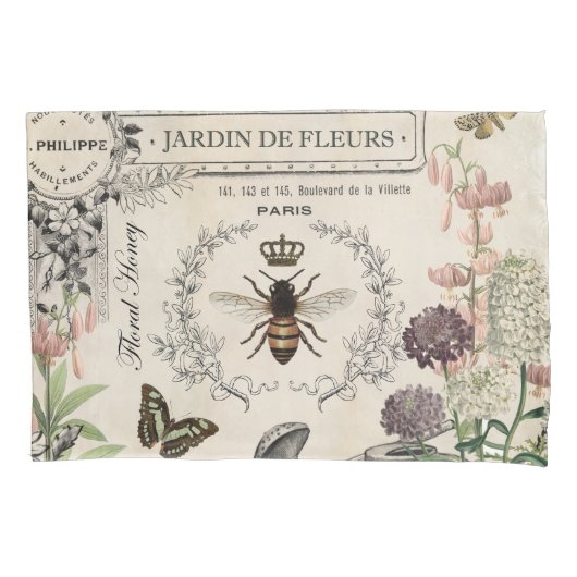 Moderne  Franse bijentuin Kussensloop (Voorkant-Links)