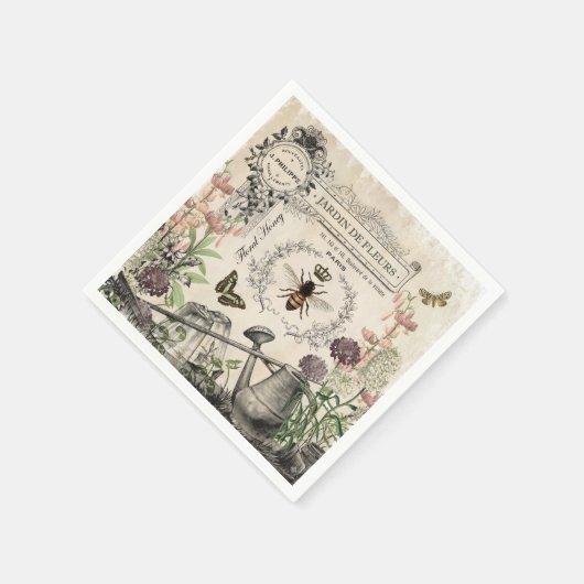 Moderne  Franse bijentuin Servetten (Hoek)