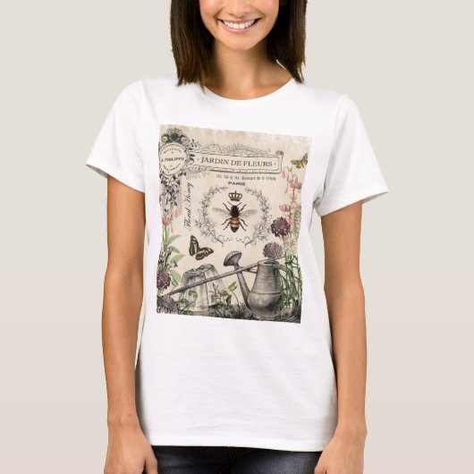 Moderne  Franse bijentuin T-shirt (Voorkant)