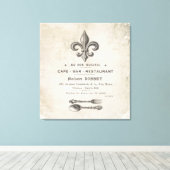 Moderne  Franse Bistro Canvas Afdruk (Insitu (Houten vloer))
