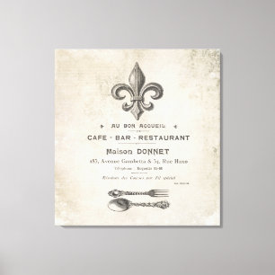 Moderne Franse Bistro Canvas Afdruk