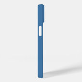 Moderne Franse Blauwe Bloemenkam Monogram Case-Mate iPhone Case (Achterkant / Rechts)