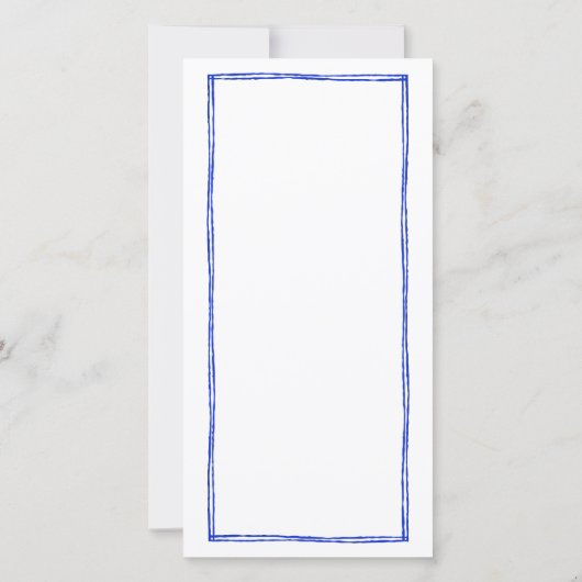 Moderne Franse blauwe bruiloft bedankt dat je kaar (Achterkant)