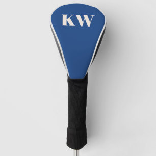 Moderne Franse Blauwe Monogram Eerste Letters Gepe Golfheadcover