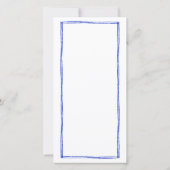 Moderne Franse Blauwe Trouw Dank Je Plaatjes Bedankkaart (Achterkant)