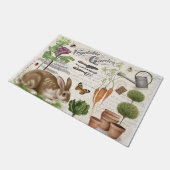 Moderne  Franse boerderij Garden Rabbit Deurmat (Schuin)