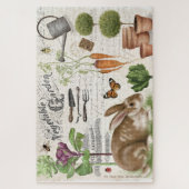 Moderne  Franse boerderij Garden Rabbit Legpuzzel (Verticaal)