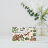 Moderne  Franse boerderij Garden Rabbit Visitekaartje (Staand voorkant)