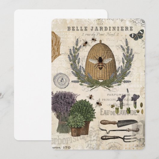 Moderne  Franse boerderij Kaart (Voorkant / Achterkant)