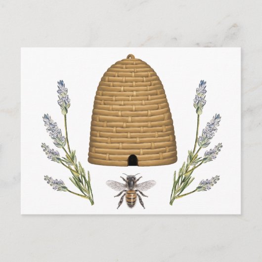 Moderne  franse boerderijbijen briefkaart (Voorkant)