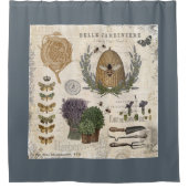 Moderne  franse boerderijbijen douchegordijn (Voorkant)