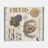 Moderne franse boerderijbijen fleece deken (Voorkant (Horizontaal))