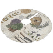 Moderne  franse boerderijbijen imitatie linnen kerstboom kleed (Gekanteld)