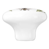 Moderne  franse boerderijbijen keramische knop (Zijkant)