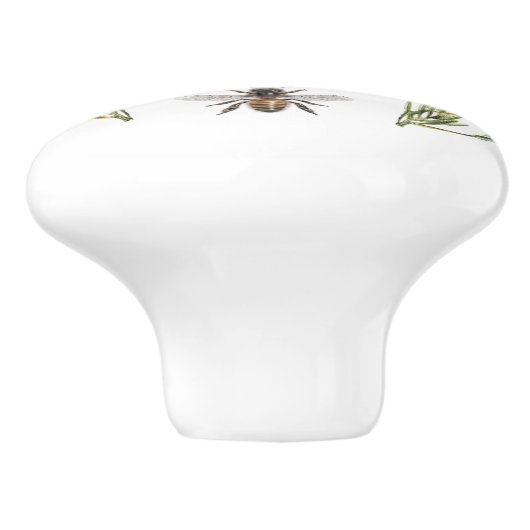 Moderne  franse boerderijbijen keramische knop (Zijkant)