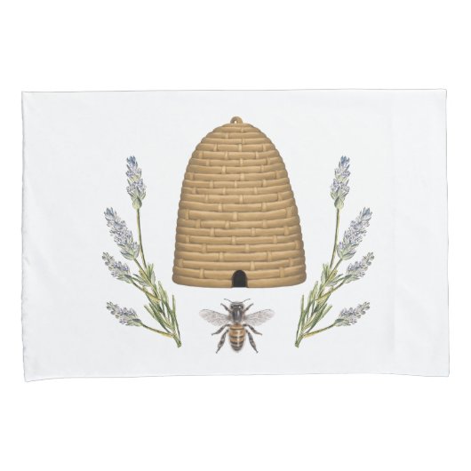 Moderne  franse boerderijbijen kussensloop (Voorkant-Rechts)