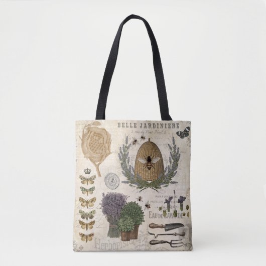 Moderne  franse boerderijbijen tote bag (Voorkant)