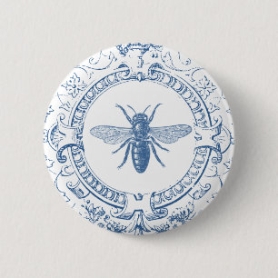 Moderne Franse boerenbijen Ronde Button 5,7 Cm