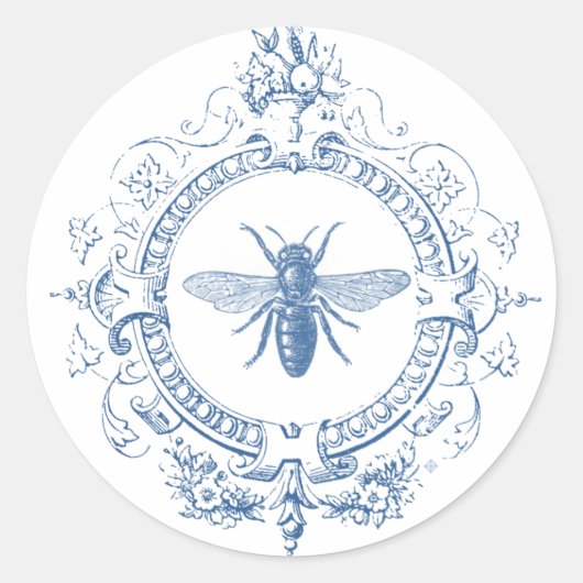 Moderne  Franse boerenbijen Ronde Sticker (Voorkant)