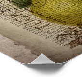 moderne , franse botanische printvruchtenperen poster (Hoek)