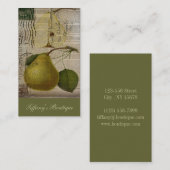 moderne , franse botanische printvruchtenperen visitekaartje (Voorkant / Achterkant)
