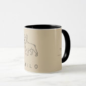 Moderne Franse Bulldog Coffee Mug | Aangepaste naa Mok (Voorkant rechts)