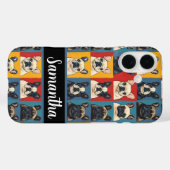 Moderne Franse Bulldog Portretten gepersonaliseerd Case-Mate iPhone Case (Achterkant (horizontaal))
