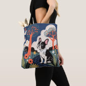 Moderne Franse bulldog tas (Dichtbij)