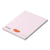 Moderne Franse Chic Red Lips Beautician Minimal Notitieblok (Linkerzijde)