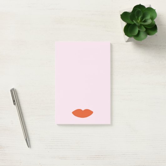 Moderne Franse Chic Red Lips Beautician Minimal Post-it® Notes (Kantoor)