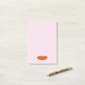 Moderne Franse Chic Red Lips Beautician Minimal Post-it® Notes (Op bureau)