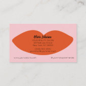 Moderne Franse Chic Red Lips Beautician Minimal Visitekaartje (Achterkant)