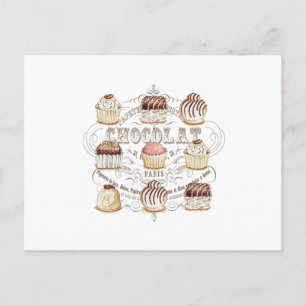 moderne  franse chocolade briefkaart