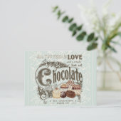 moderne  franse chocolade briefkaart (Staand voorkant)