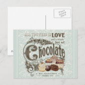 moderne  franse chocolade briefkaart (Voorkant / Achterkant)