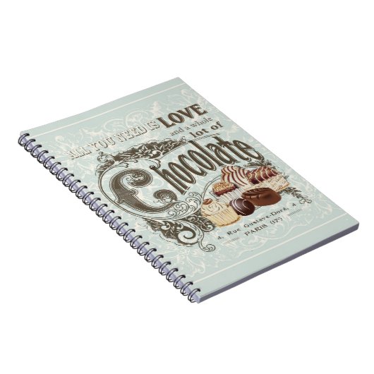 moderne  franse chocolade notitieboek (Rechterzijde)