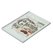 moderne  franse chocolade notitieboek (Linkerzijde)