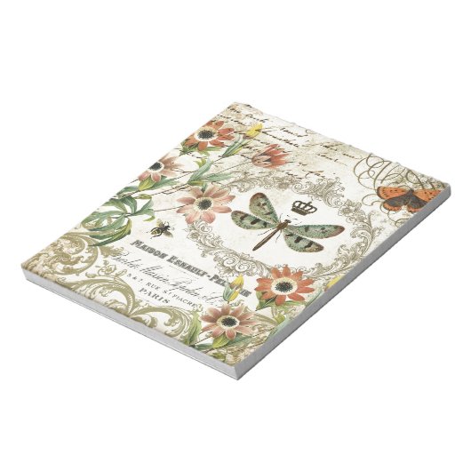 Moderne Franse dragonfly Notitieblok (Linkerzijde)