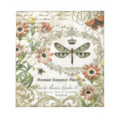 Moderne  Franse dragonfly Notitieblok (Voorkant)