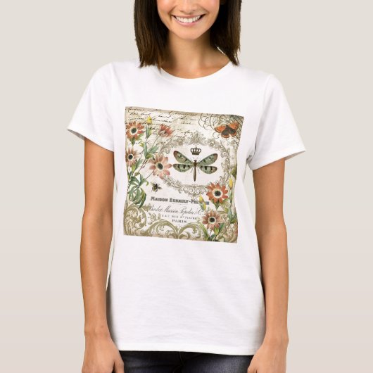 Moderne  Franse dragonfly T-shirt (Voorkant)