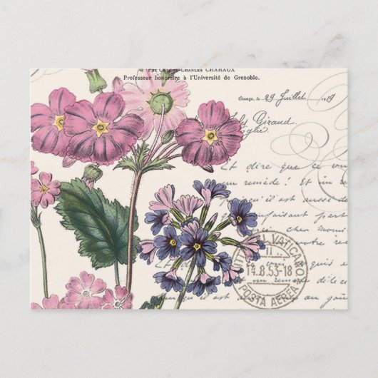 moderne  franse flora briefkaart (Voorkant)