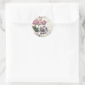 moderne franse flora ronde sticker (Tas)
