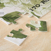 Moderne  Franse florale tuinpuzzel Legpuzzel (Zijkant)