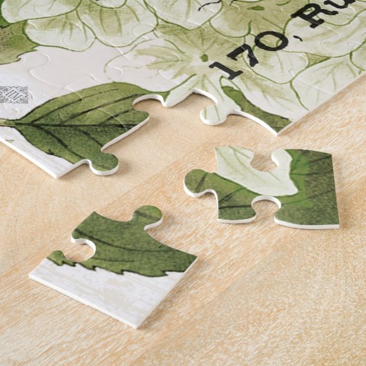 Moderne  Franse florale tuinpuzzel Legpuzzel (Zijkant)