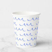 Moderne Franse Golven Water Papier Cups Papieren Bekers (Rechts)