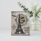 moderne  franse halloween Eiffeltoren Briefkaart (Staand voorkant)