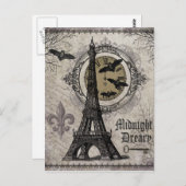 moderne  franse halloween Eiffeltoren Briefkaart (Voorkant / Achterkant)