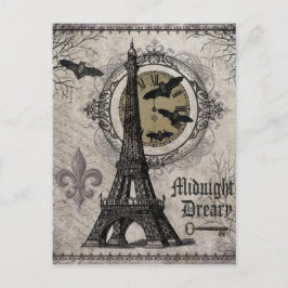 moderne franse halloween Eiffeltoren Briefkaart